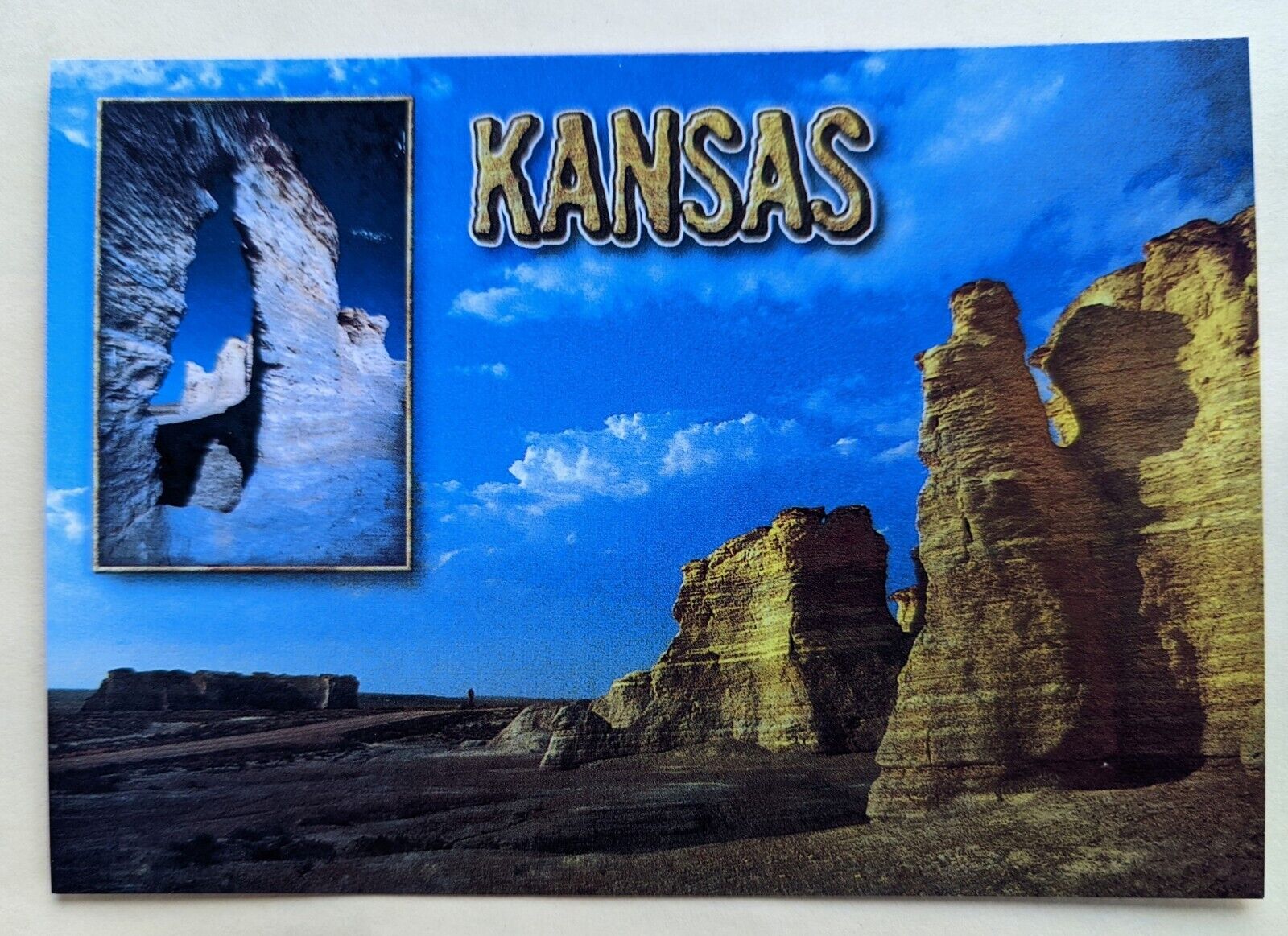 Postcard KS. Monument Rocks. Oakley. Kansas 