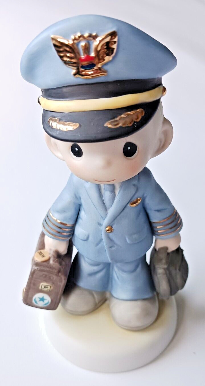 Precious Moments Our Heroes In The Sky Pilot 2002 Porcelain 5.5\