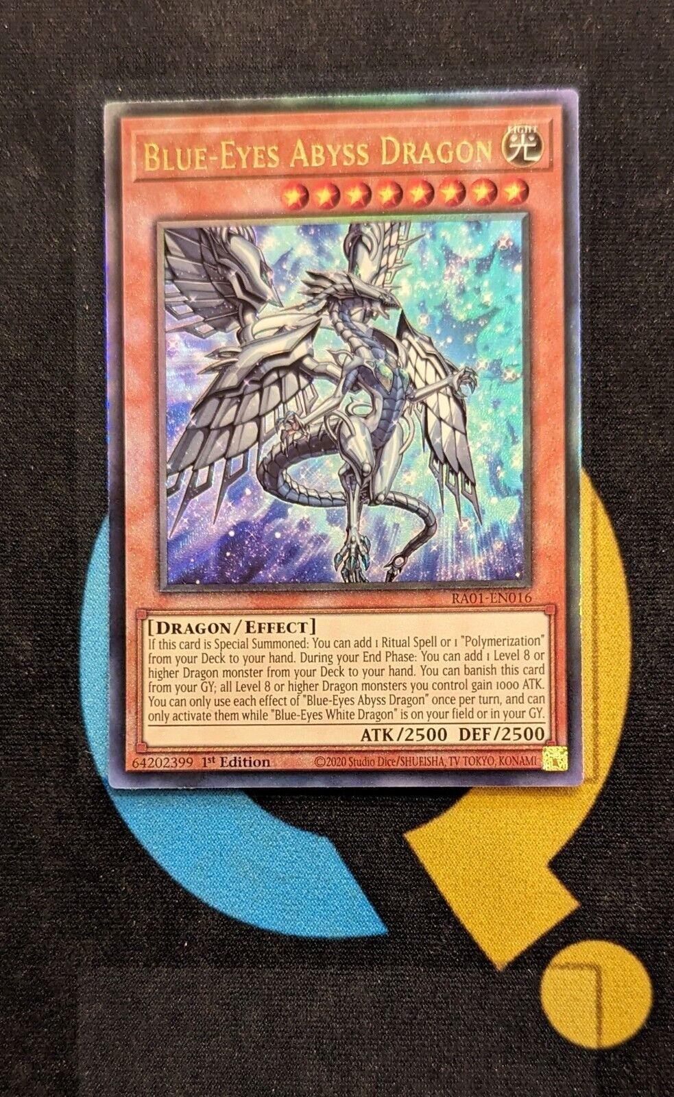 RA01-EN016 Blue-Eyes Abyss Dragon Prismatic Ultimate Rare 1st Edition YuGIOh