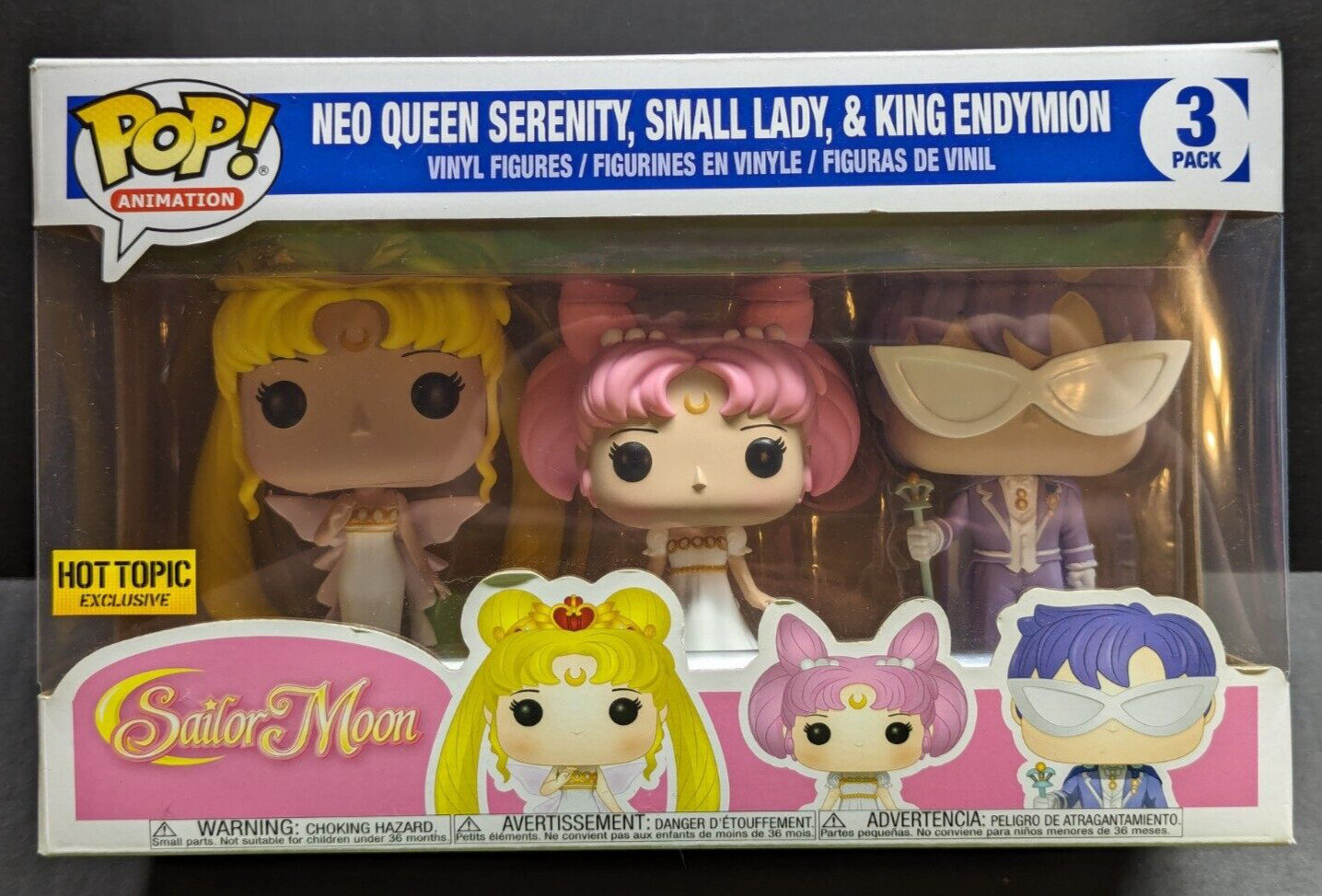 Funko POP Sailor Moon Neo Queen Serenity - Small Lady - King Endymion 3-Pack