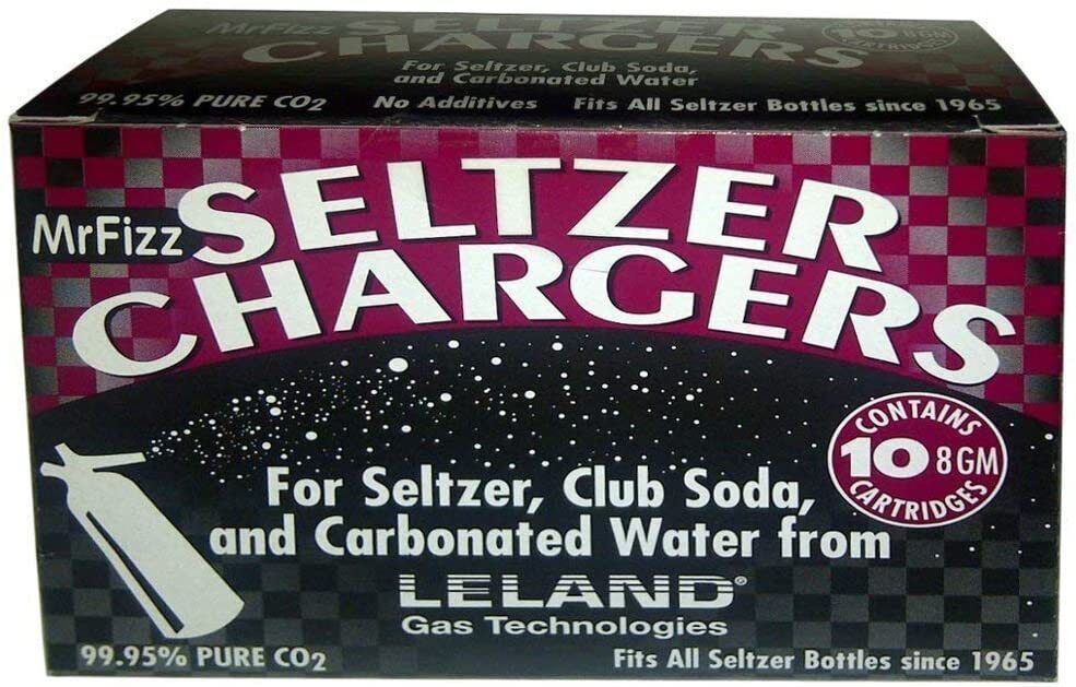 Leland Soda Chargers Seltzer Chargers CO2 40 count Mr Fizz 8 gram cartridges