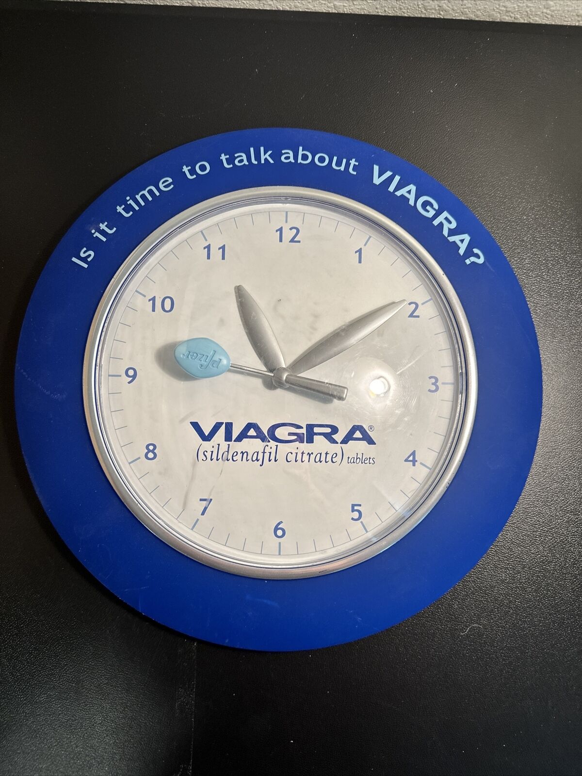 Pfizer Is It Time To Start Thinking About Viagra? 12 Inch Wall Clock Man Cave