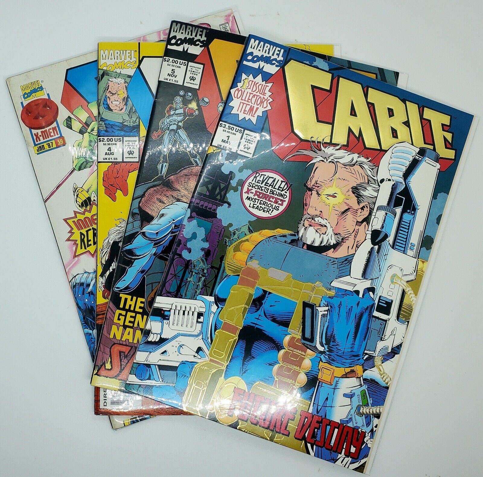 Vintage LOT of 4 Cable Future Destiny Bundle #1, 4, 5, 39 Marvel Comics, 1993 🔥