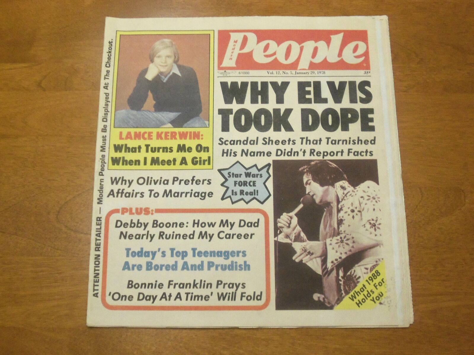 1978 JANUARY 29 MODERN PEOPLE NEWSPAPER - WHY ELVIS PRESLEY TOOK DOPE - NP 4759