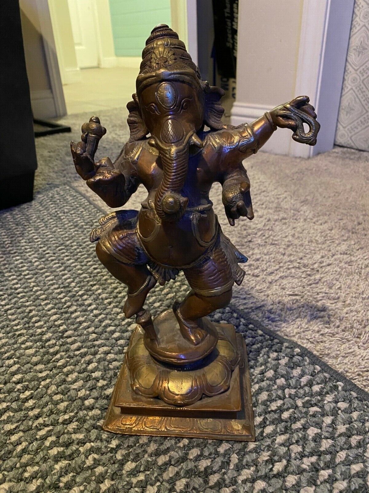 Brass Ganesha “Dancing Ganapati” 12” Statue