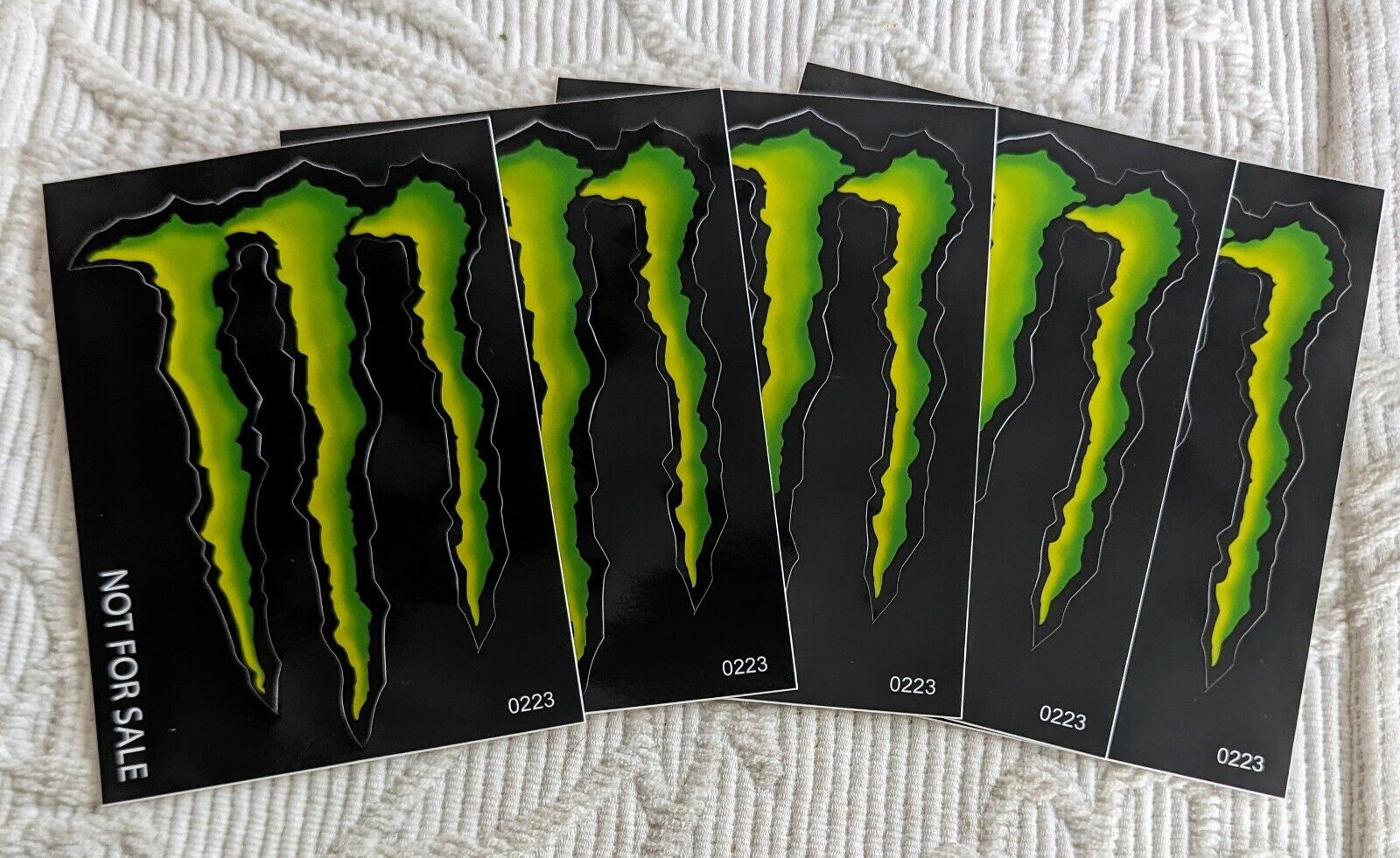 (5) Monster Energy Stickers , Iconic M,NEW  4