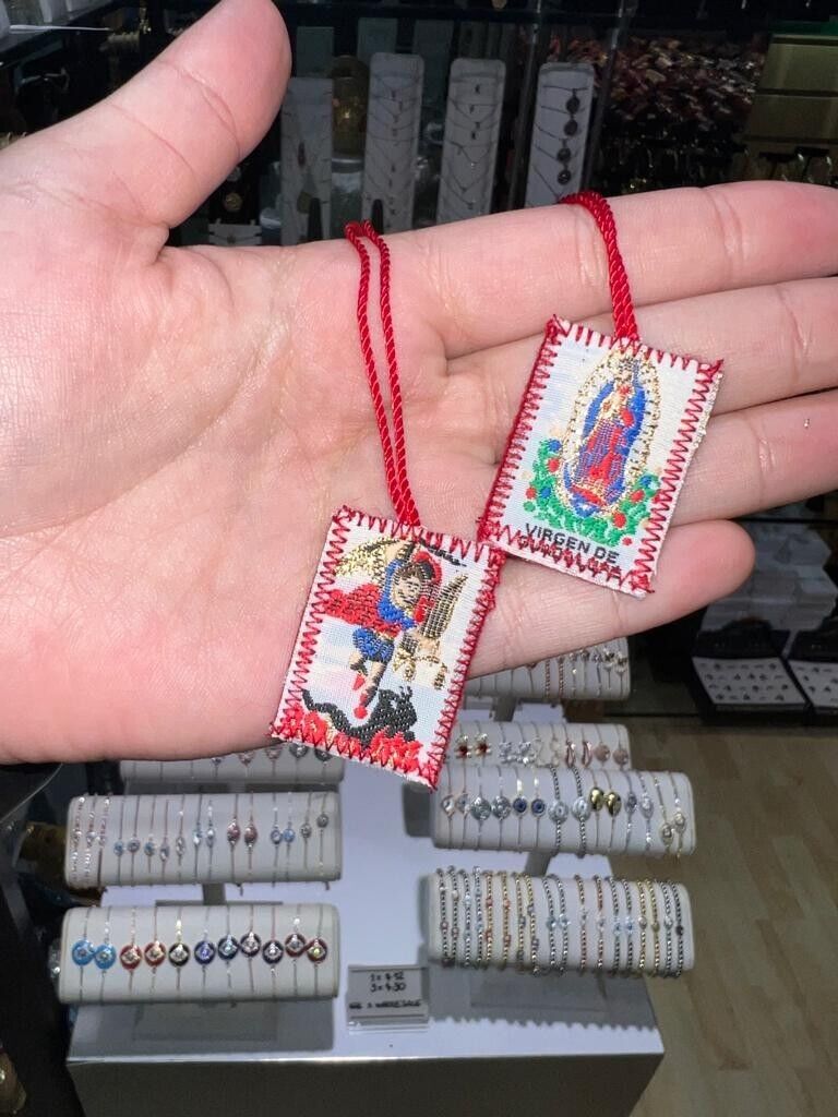 Red Scapulary of Virgen de Guadalupe and San Miguel Arcangel