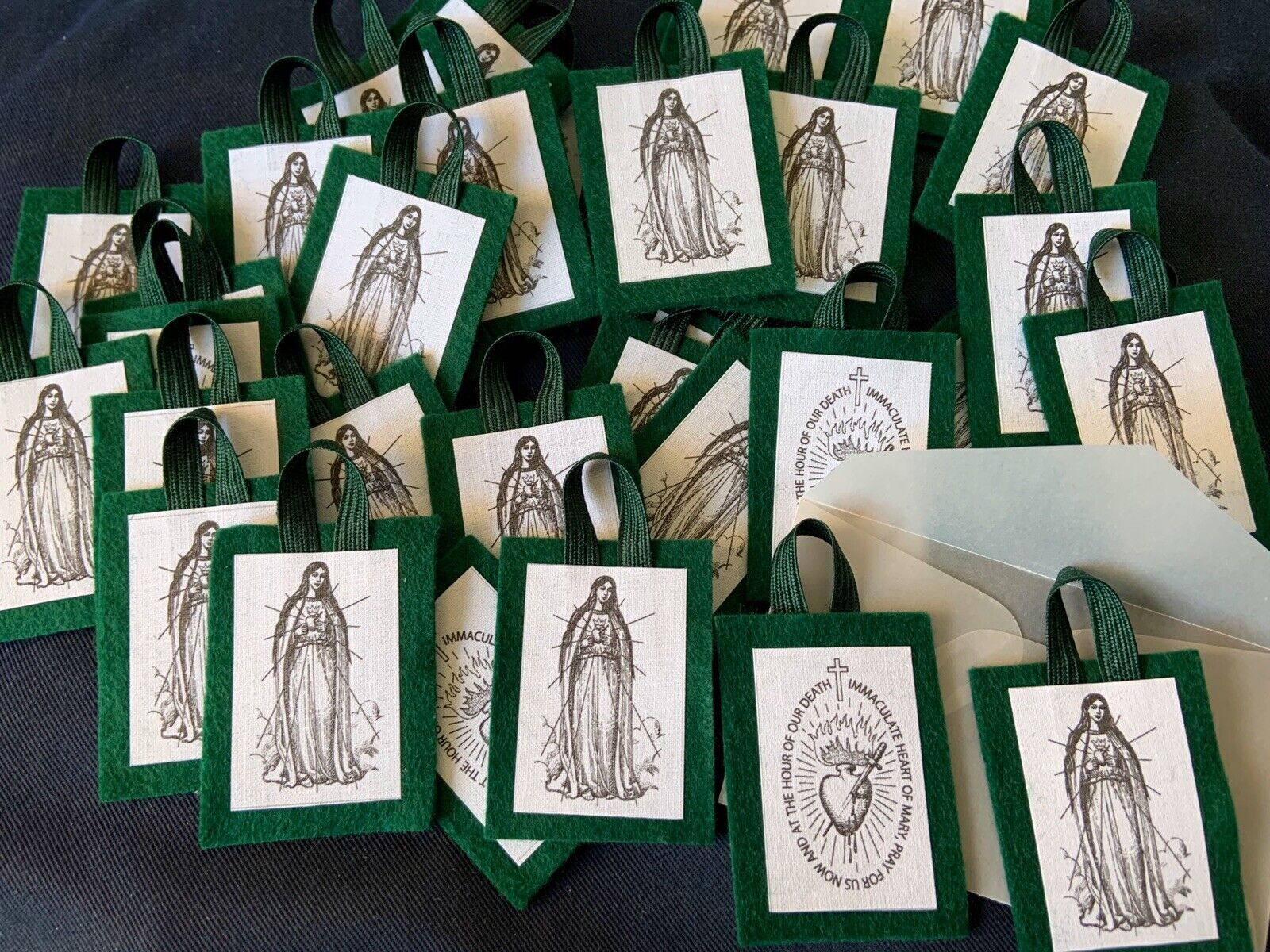 Green Scapular Of The Immaculate Heart Of Mary
