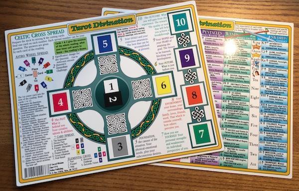 Tarot Divination Double-Sided Laminated Chart: Layouts & Explanations