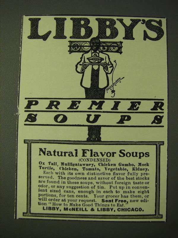 1900 Libby's Premier Soups Ad - Natural Flavor Soups