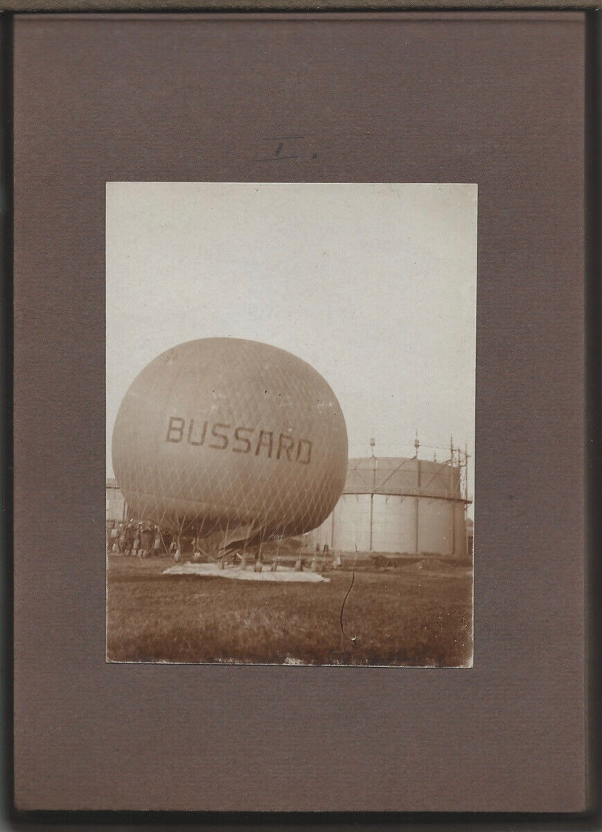 1900s German Hydrogen Balloon Bussard Aeronautical Photo Album with 38 Photos