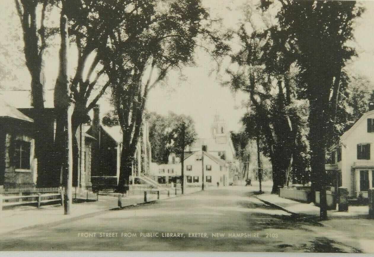 Front St From Public Library Exeter New Hampshire Divided Back Vintage Postcard