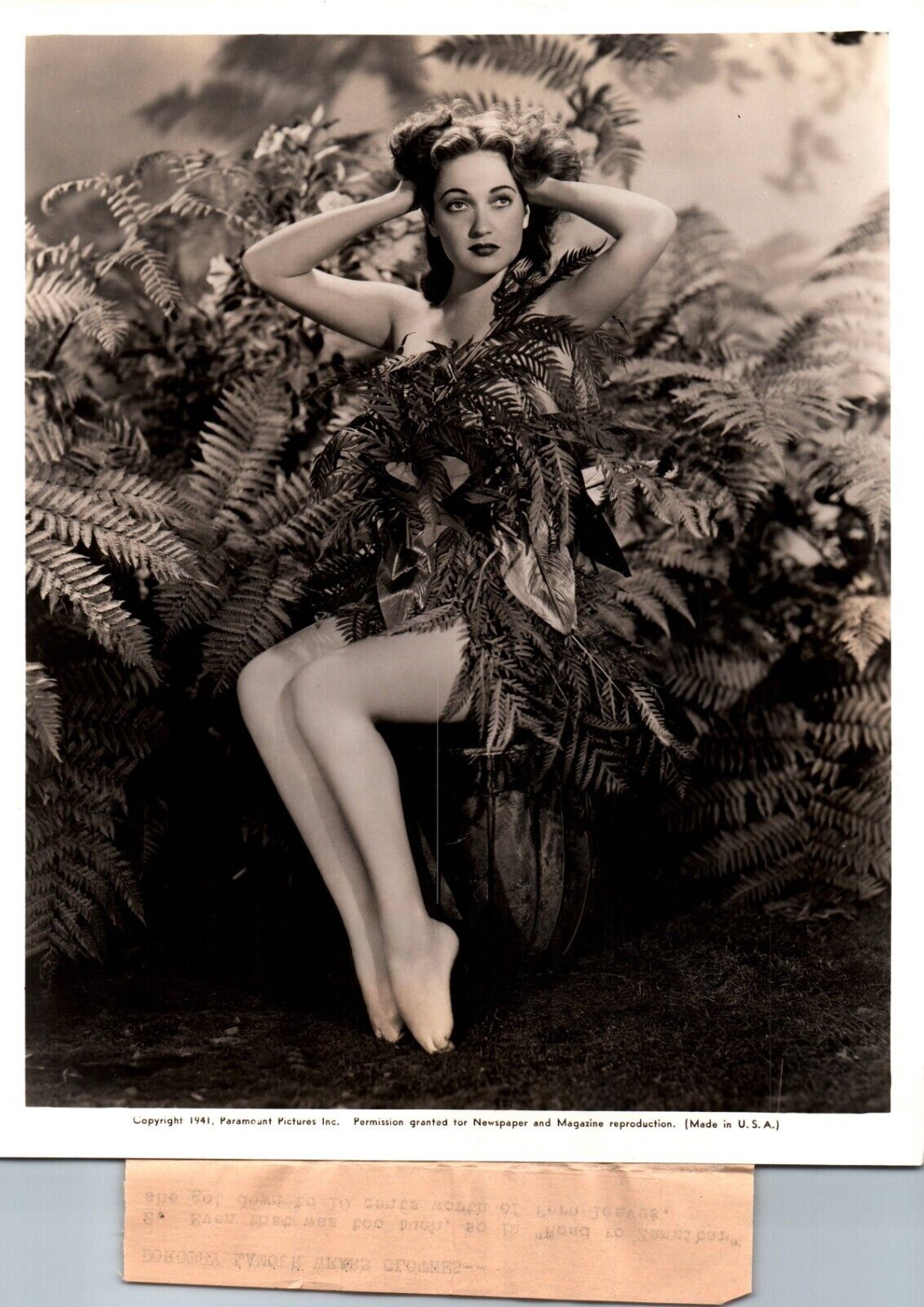 Dorothy Lamour (1941) ❤ Original Vintage - Sexy Leggy Cheesecake Photo K 348