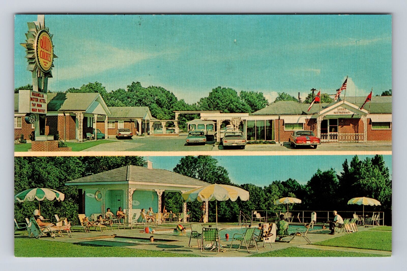 Vicksburg MS-Mississippi, Magnolia Motor Hotel & Restaurant Vintage Postcard