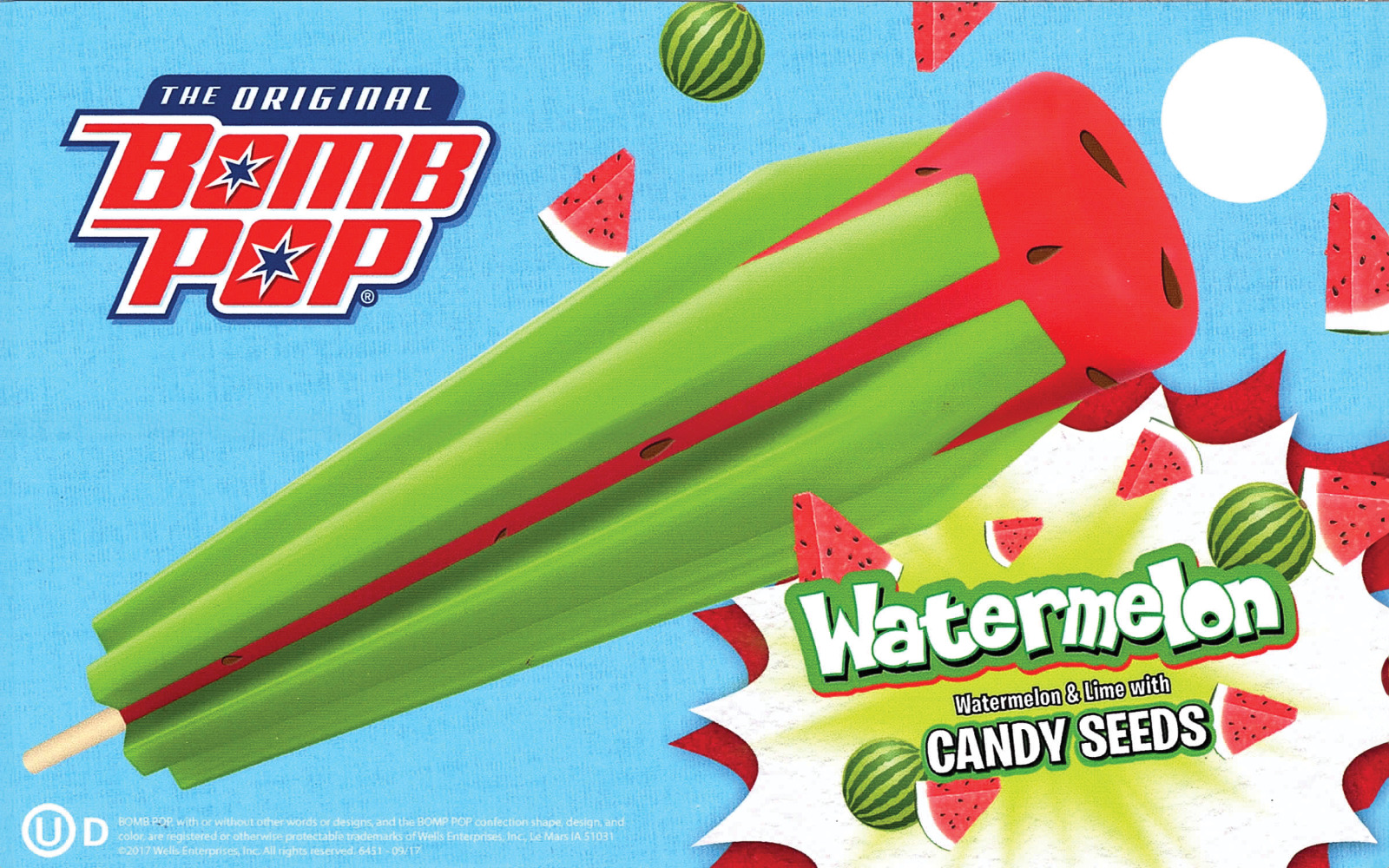 Lot of 2 Watermelon Bomb Pop Ice Cream Truck Sticker 8\