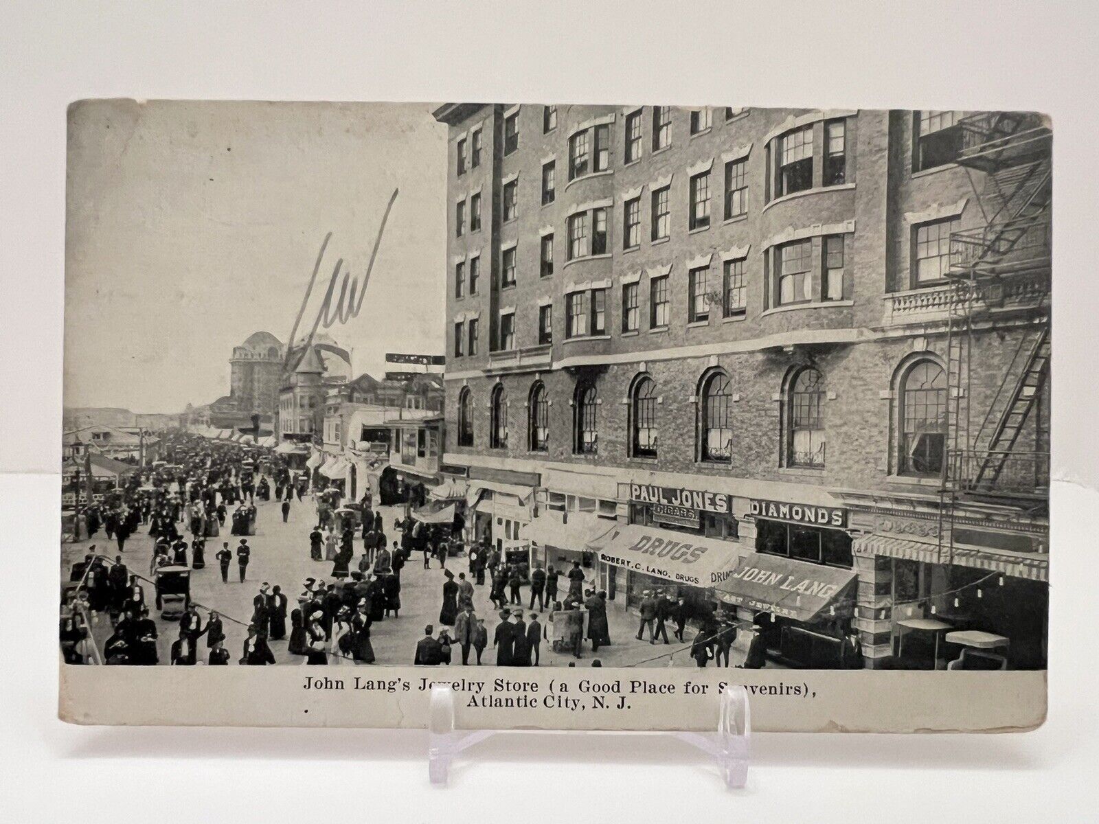 Vintage 1901 John Lang's 1st Jewelry Store Atlantic City, N.J. Postcard 💎💎💎