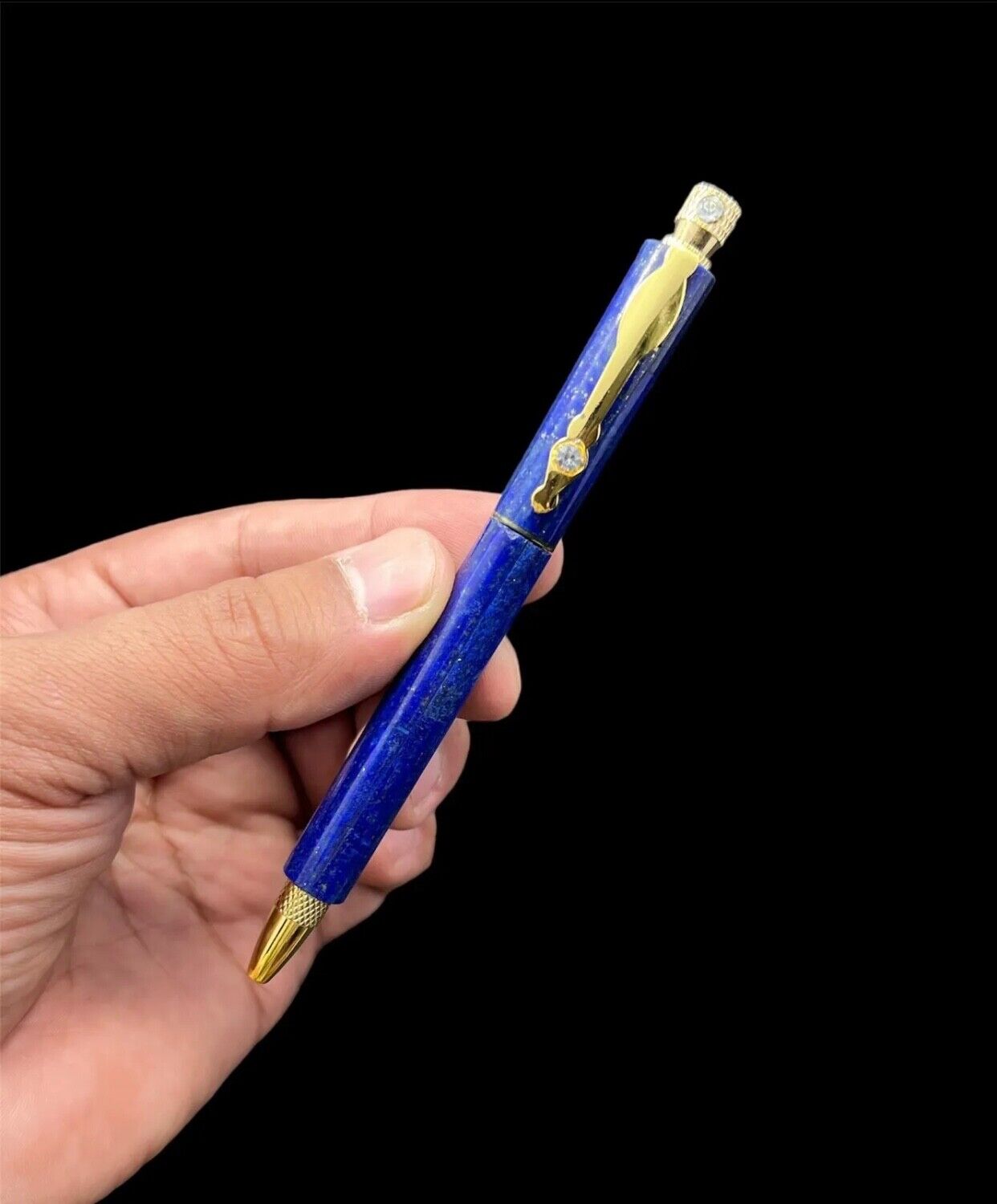 Top Quality of Lapiz Lazuli Pen combine with Pyrite from Afghanistan.