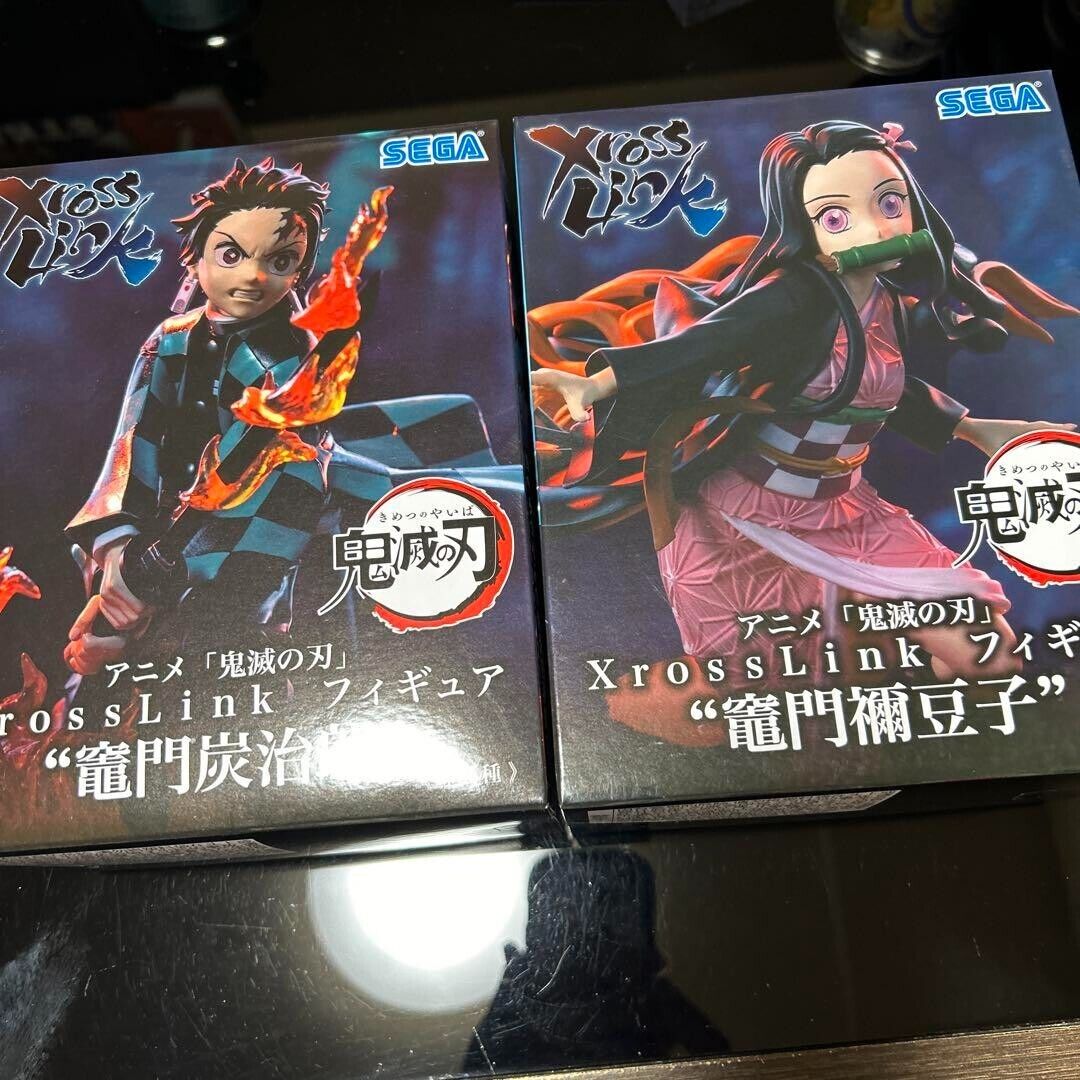 DEMON SLAYER Tanjiro Kamado & Nezuko Kamado Xross Link Figure Set Sega New Japan