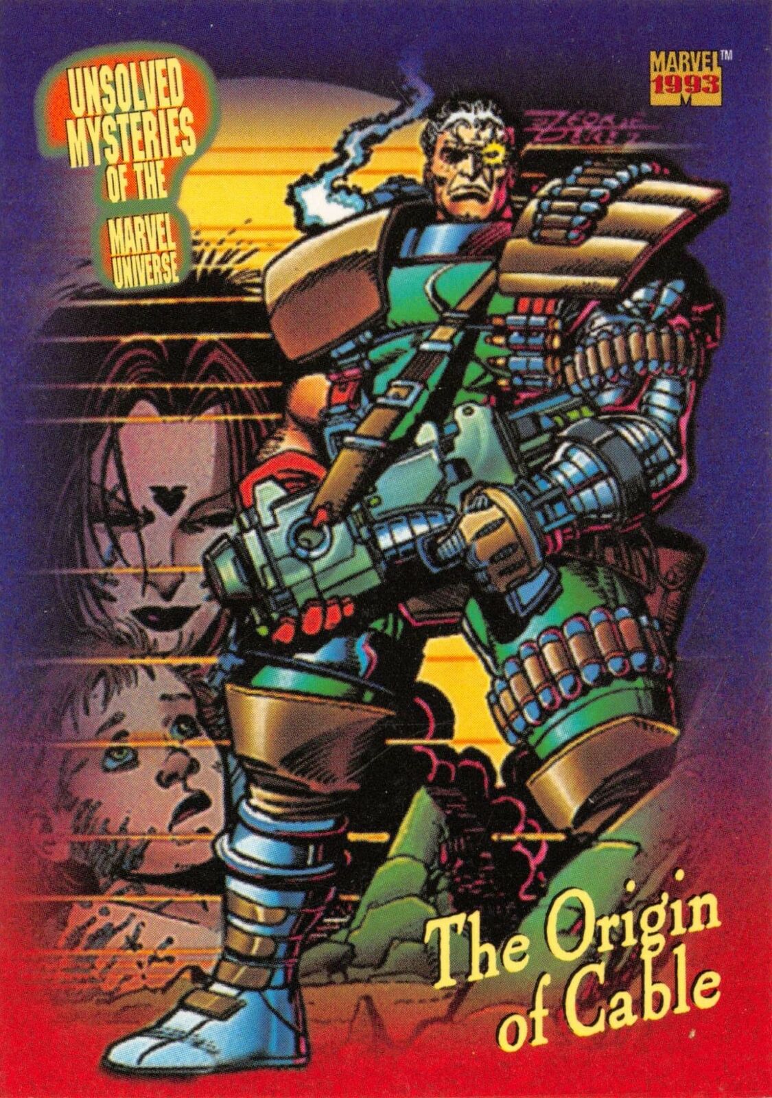 THE ORIGIN OF CABLE / 1993 Marvel Universe Series 4 (SkyBox) BASE Card #137