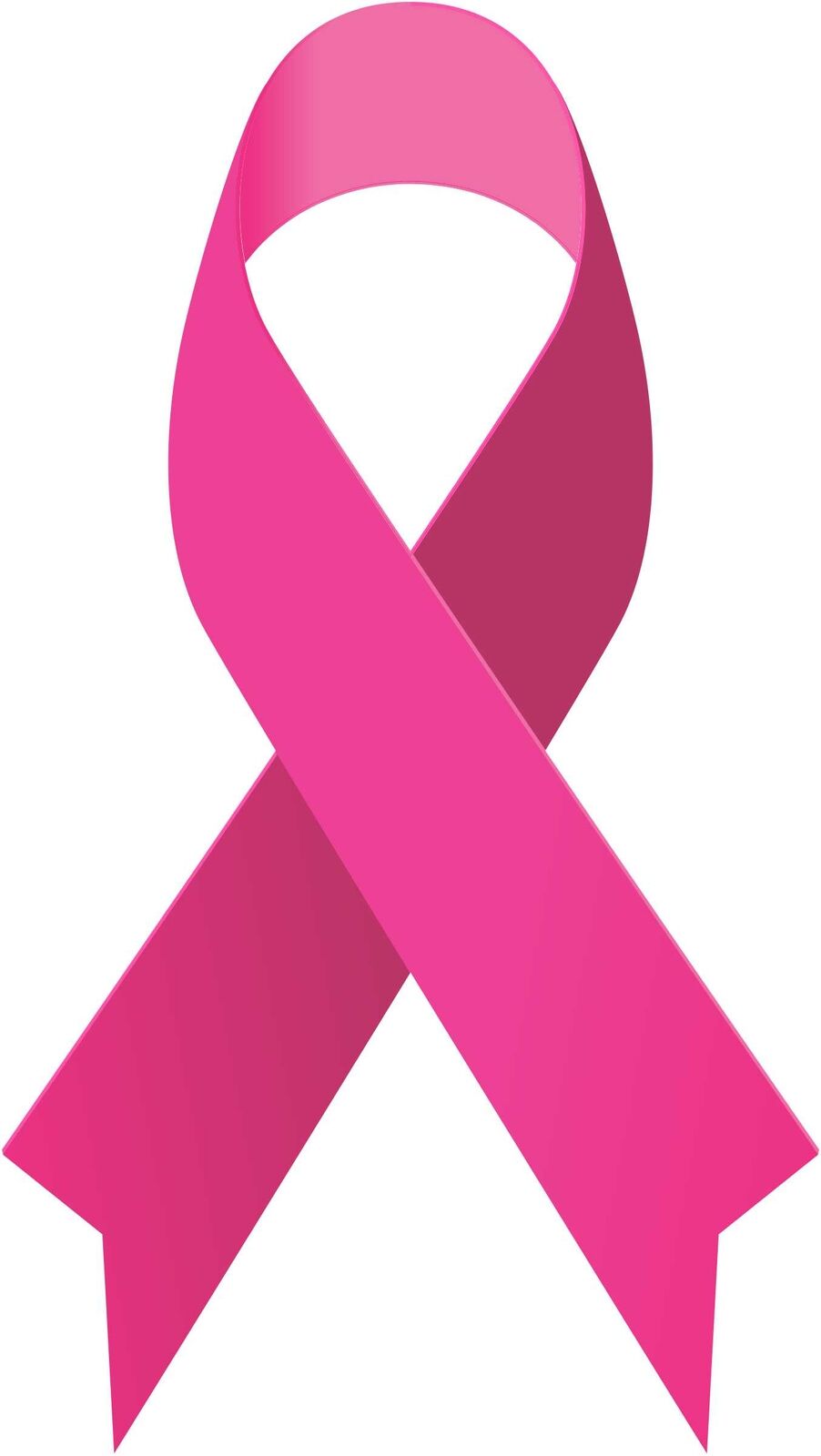 4.5in x 8in Pink Breast Cancer Awareness Ribbon Vinyl Sticker Car Bumper Decal