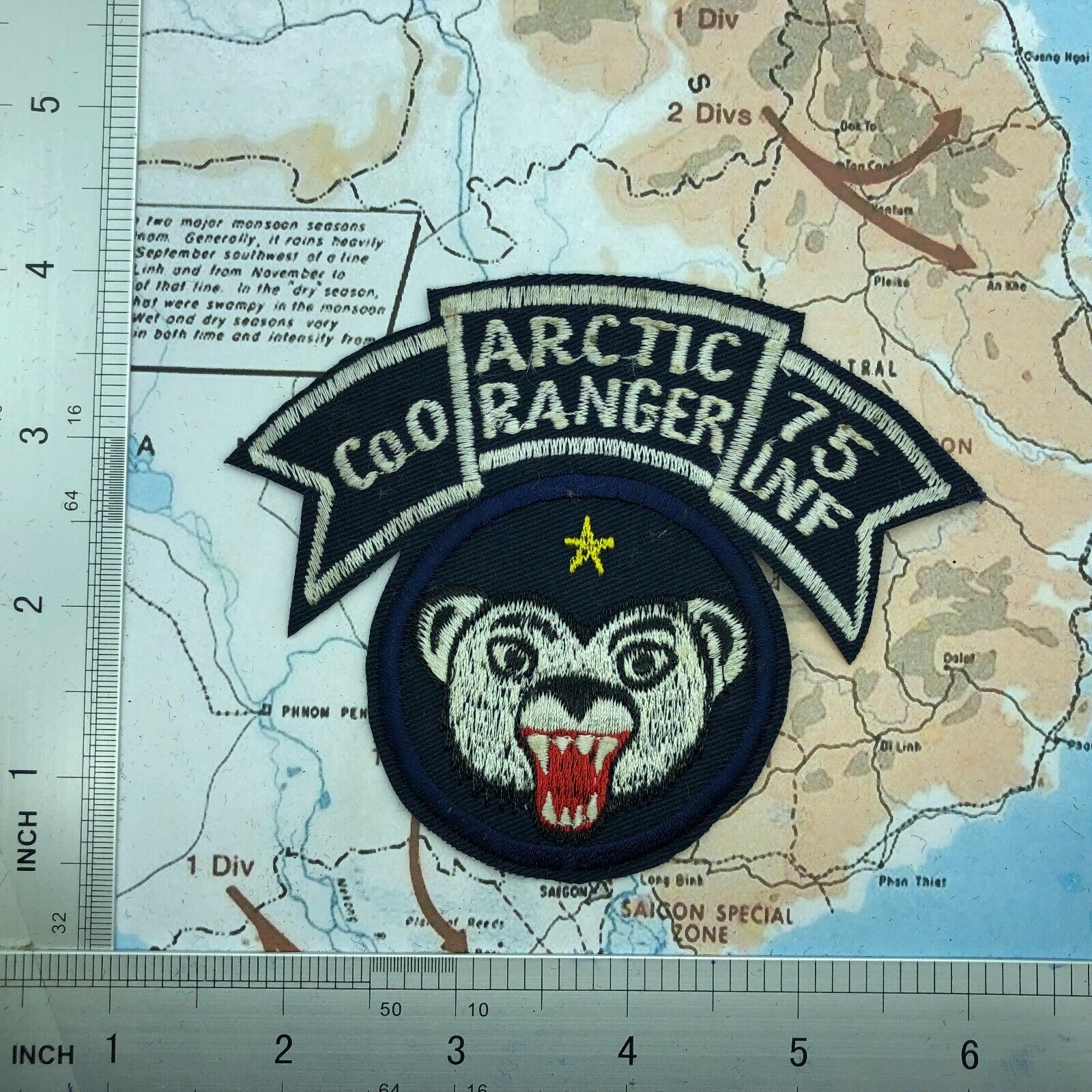 PATCH ,  ARCTIC RANGER - 75 INF Co O PATCH , 75th RANGER PATCH S2