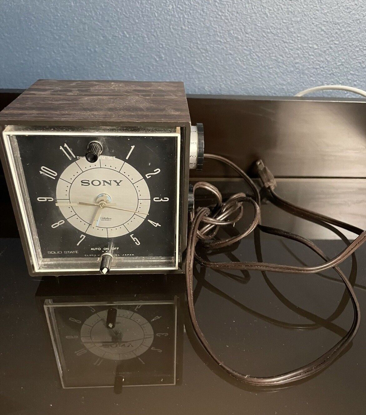 Sony Telechron 6RC-23 Clock AM Transistor Electric Radio Alarm Vintage 1970s