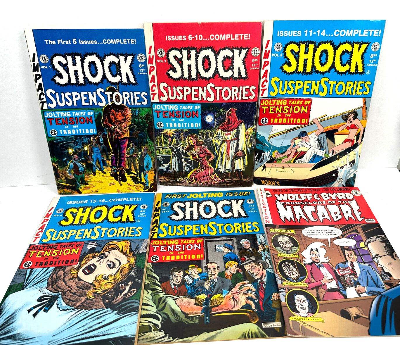 Lot (6) Shock Suspense Stories Collection #1-18 Counselor Macabre comic books