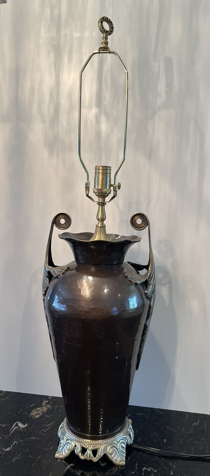 Stunning Vintage Wildwood Urn Large Metal Table Lamp 35.5\