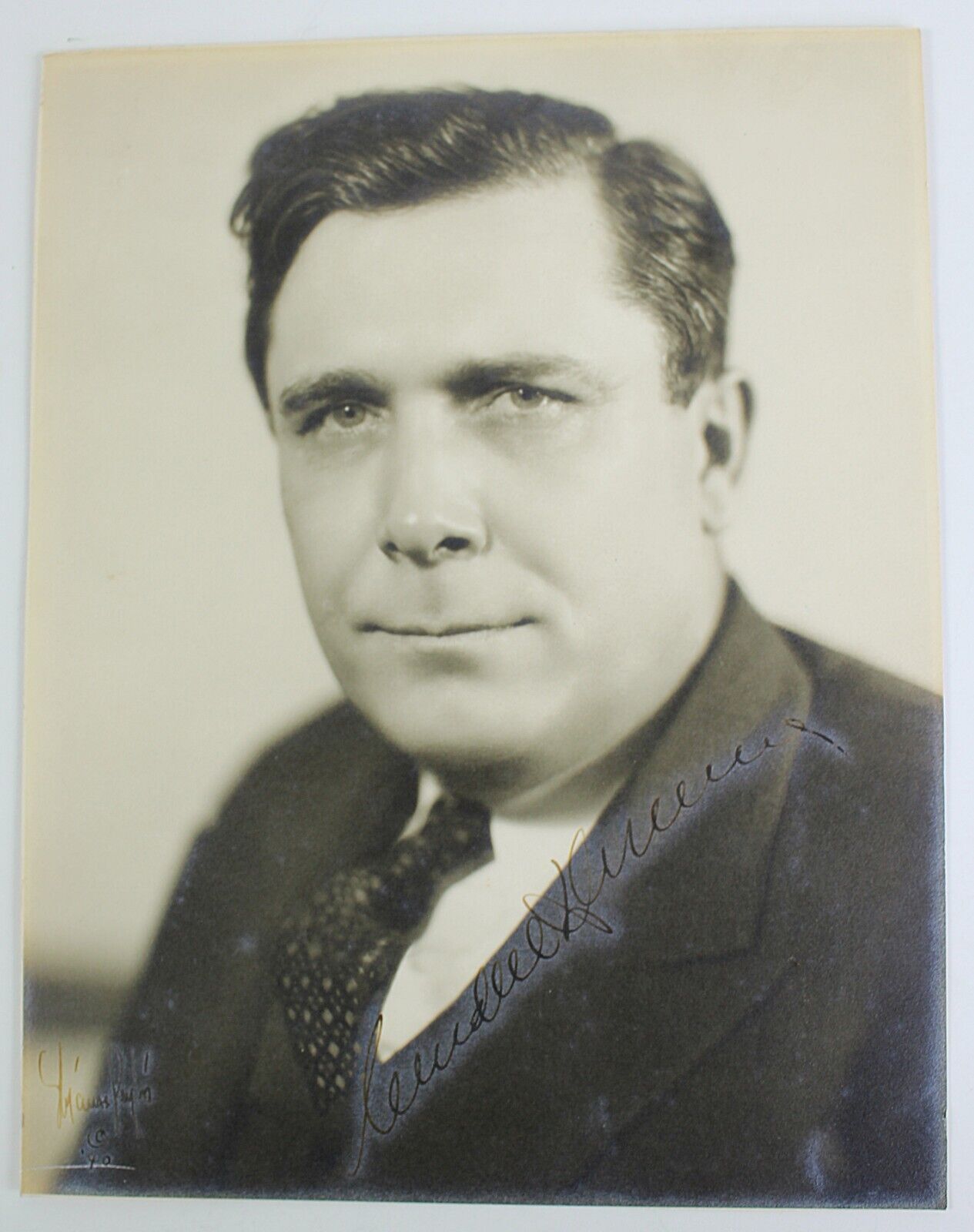 SIGNED Wendell Willkie Autographed Silver Gelatin Photo 1940 Presidential Candid