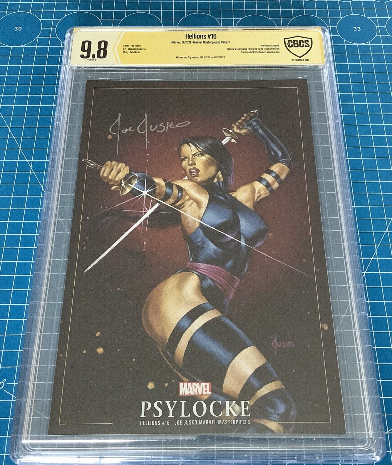 Hellions 16  CBCS SS 9.8 Marvel Masterpieces Signed By Joe Jusko