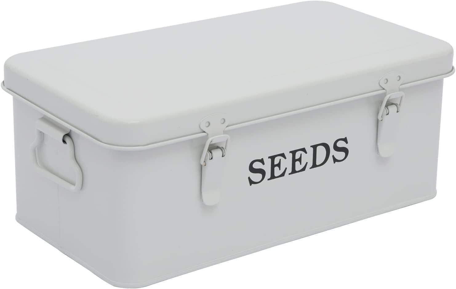 Seed Saving Box, Metal Seed Bin, Seed Storage Organizer Box, Seed Packet Contain