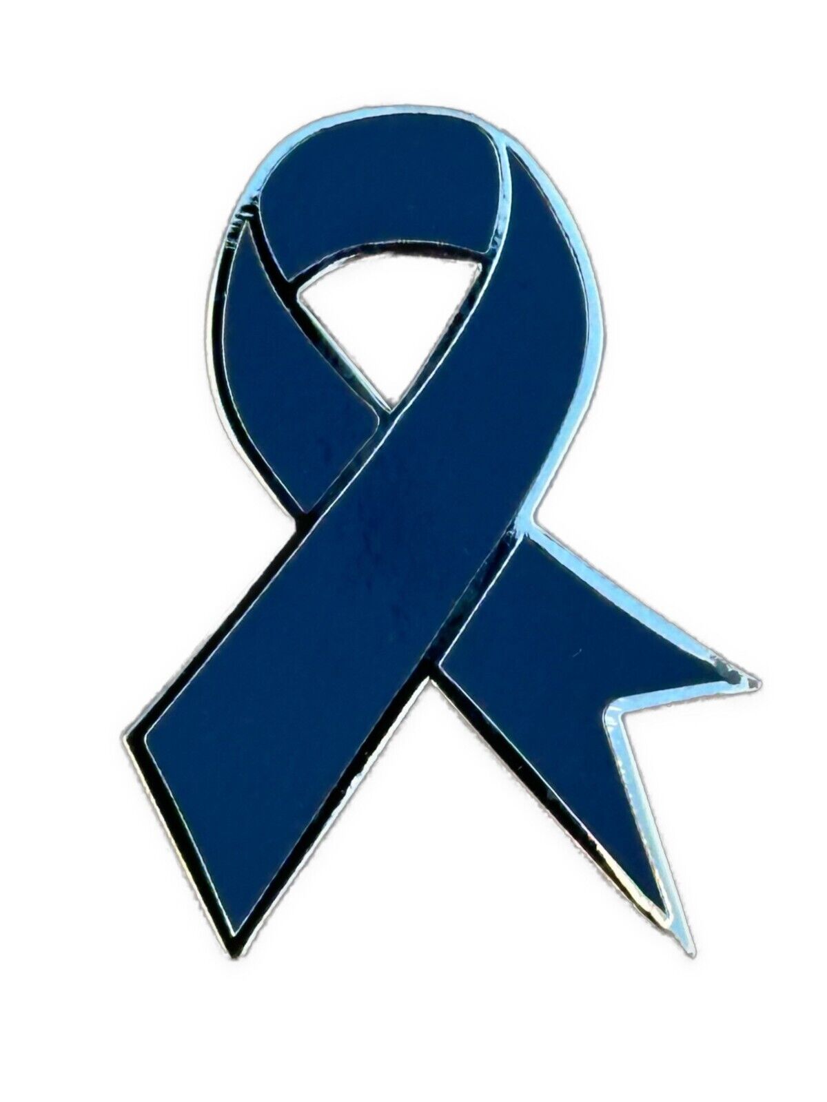 Huntington’s Disease Awareness Dark Blue Enamel Ribbon 35mm Lapel Pin Badge