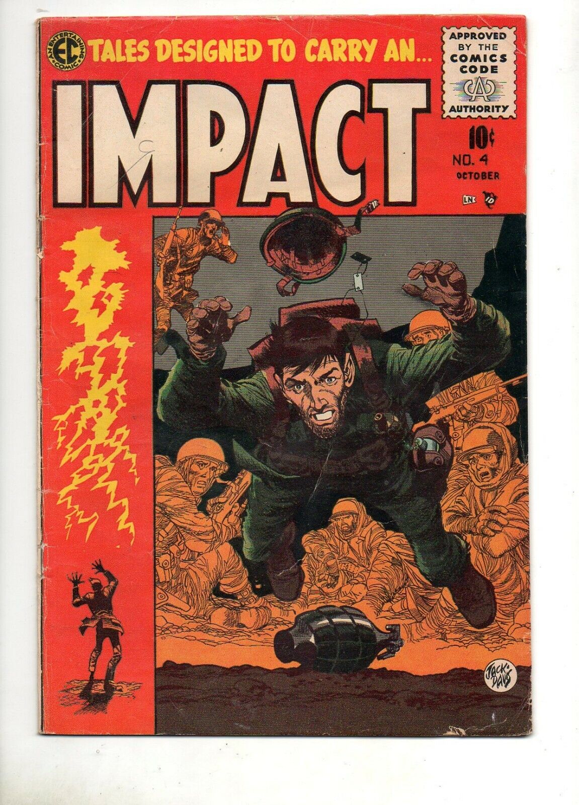 Impact #4 EC 1955 Fn+ 6.5 DAVIS COVER/ART EVANS, CRANDALL, & INGELS ART NICE
