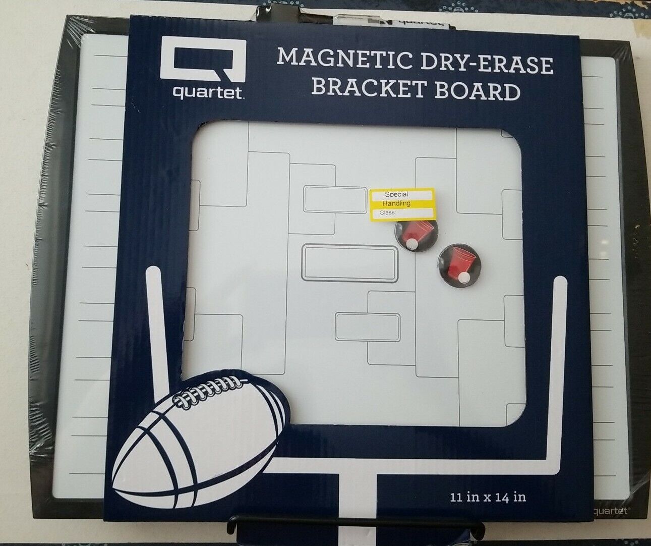 Quartet Dry Erase Bracket Board sports betting March madness - BEER PONG 