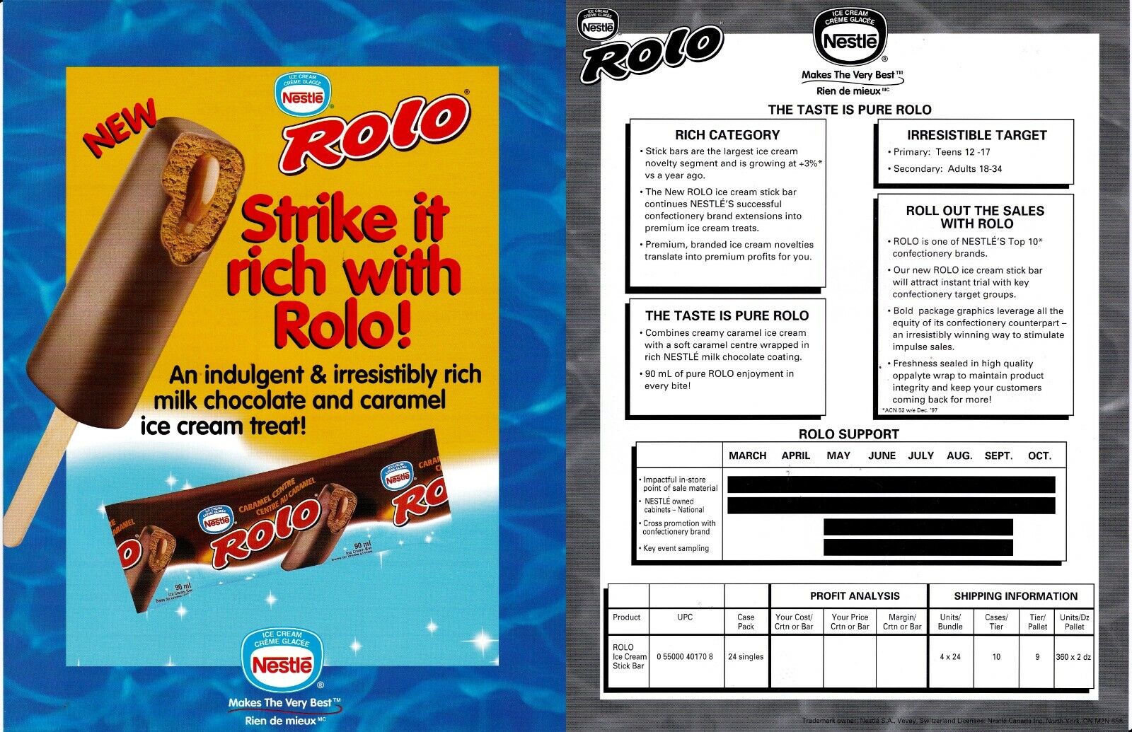 Nestle Rolo Ice Cream Advertising Spec Sheet gmc1