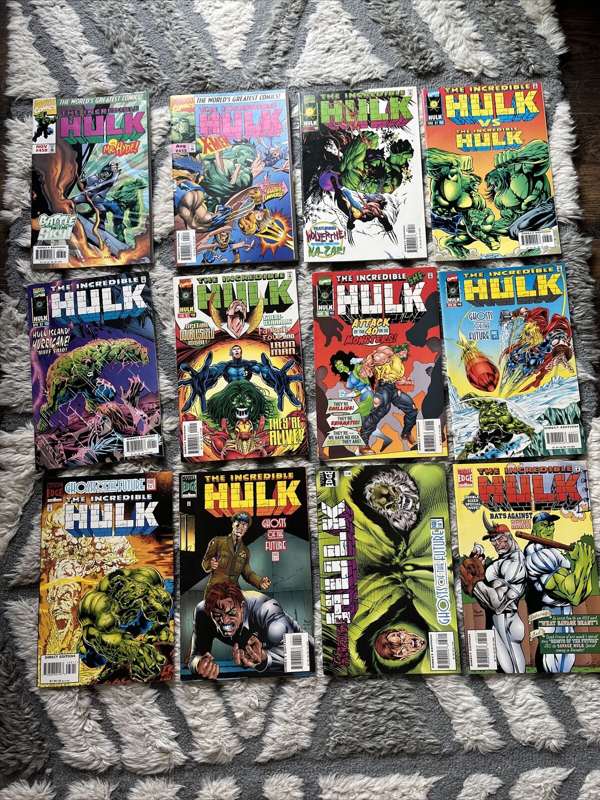 Incredible Hulk Lot of 12 (#435 - #458 Run) Marvel Bronze Age Comic Book Bundle