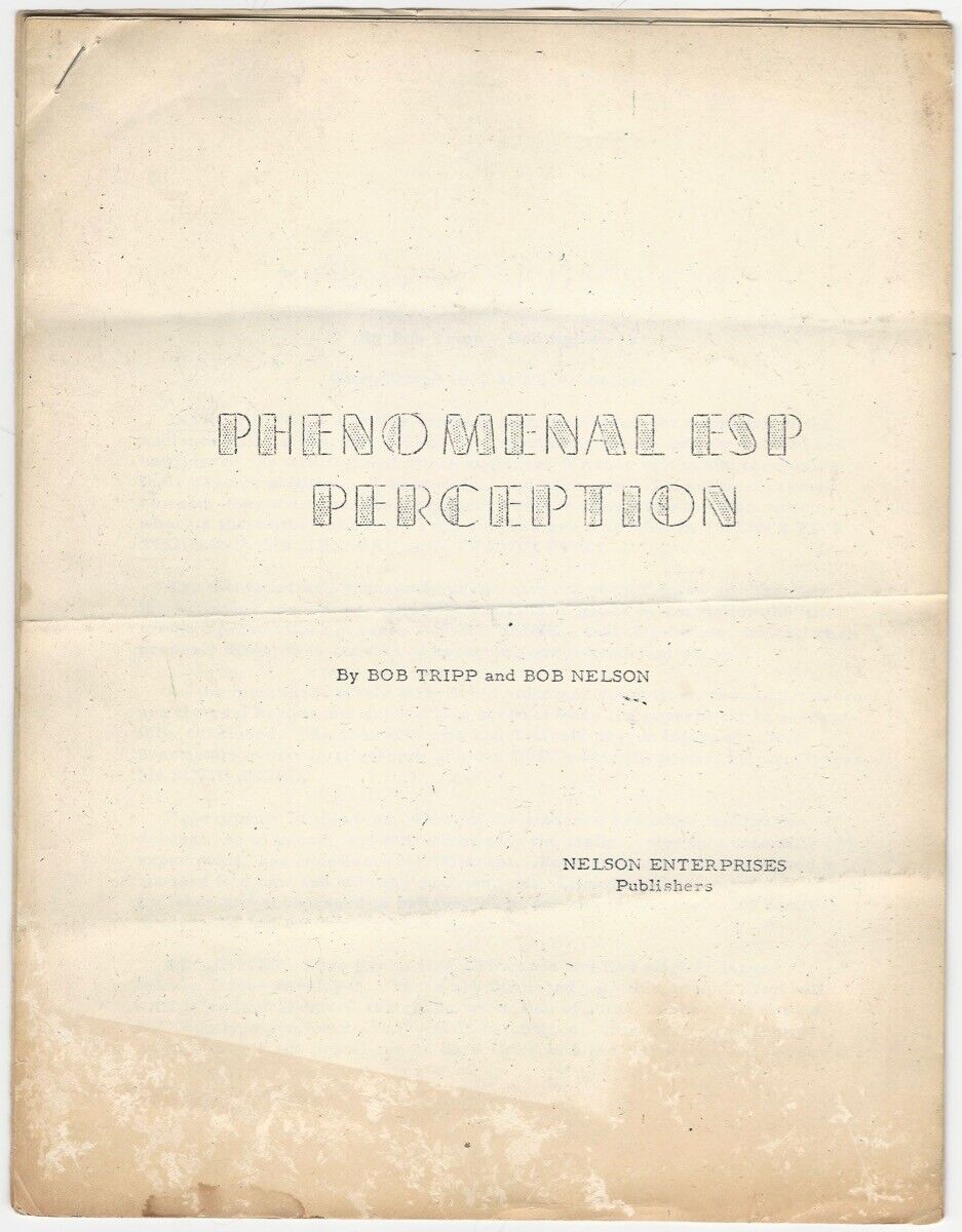 Phenomenal ESP Perception 1962 Magic Magician Act Booklet by Tripp & Nelson