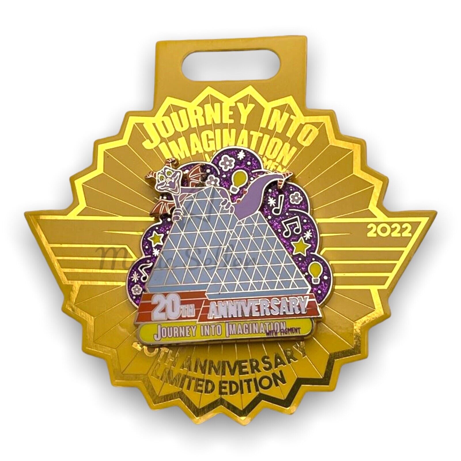 2022 Disney Parks Journey Into Imagination With Figment 20th Anniversary Pin LE