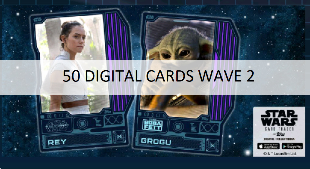 Topps Star Wars Card Trader 2023 BASE PURPLE SERIES 1 1ST 50  tier 7 DAY WAVE 2