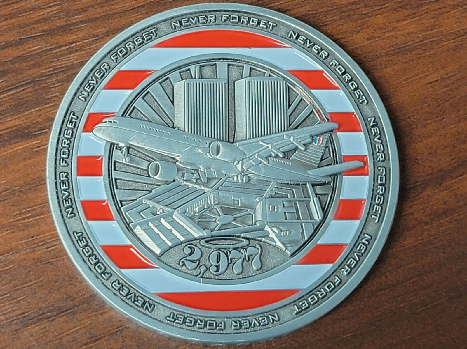 September 11th 20 Year Commemorative Challenge Coin - Never Forget