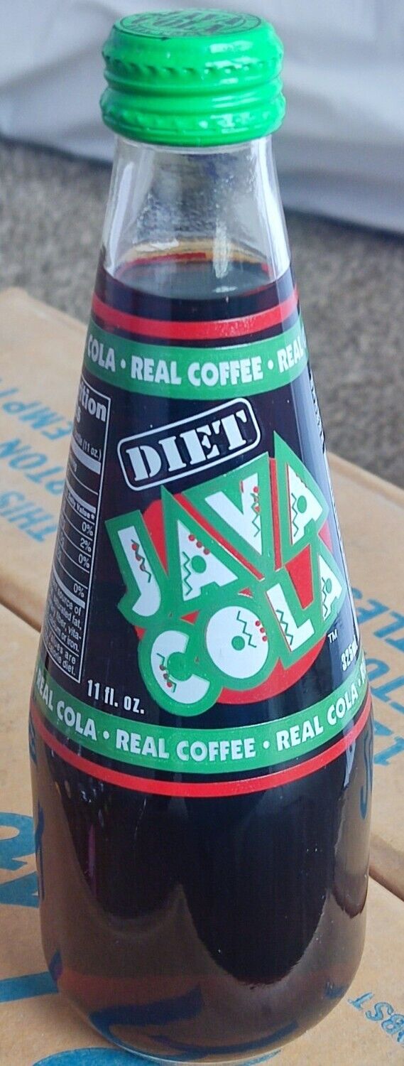 Vintage Diet Java Cola Coffee Blottle Sealed Cable Car Beverage Corp