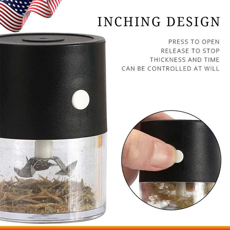 New Portable Electric Auto Herb Spice Grinder Crusher Machine USB Rechargeable