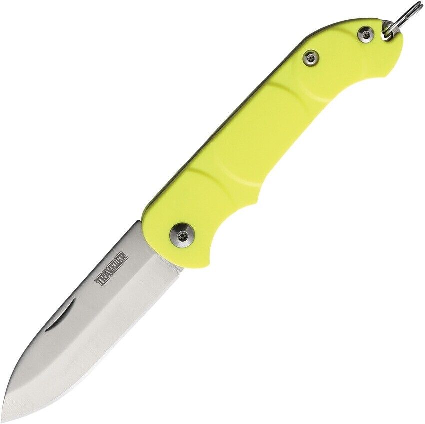 Ontario Traveler Folding Knife Yellow Polymer Handle Plain Edge ON8901YLW