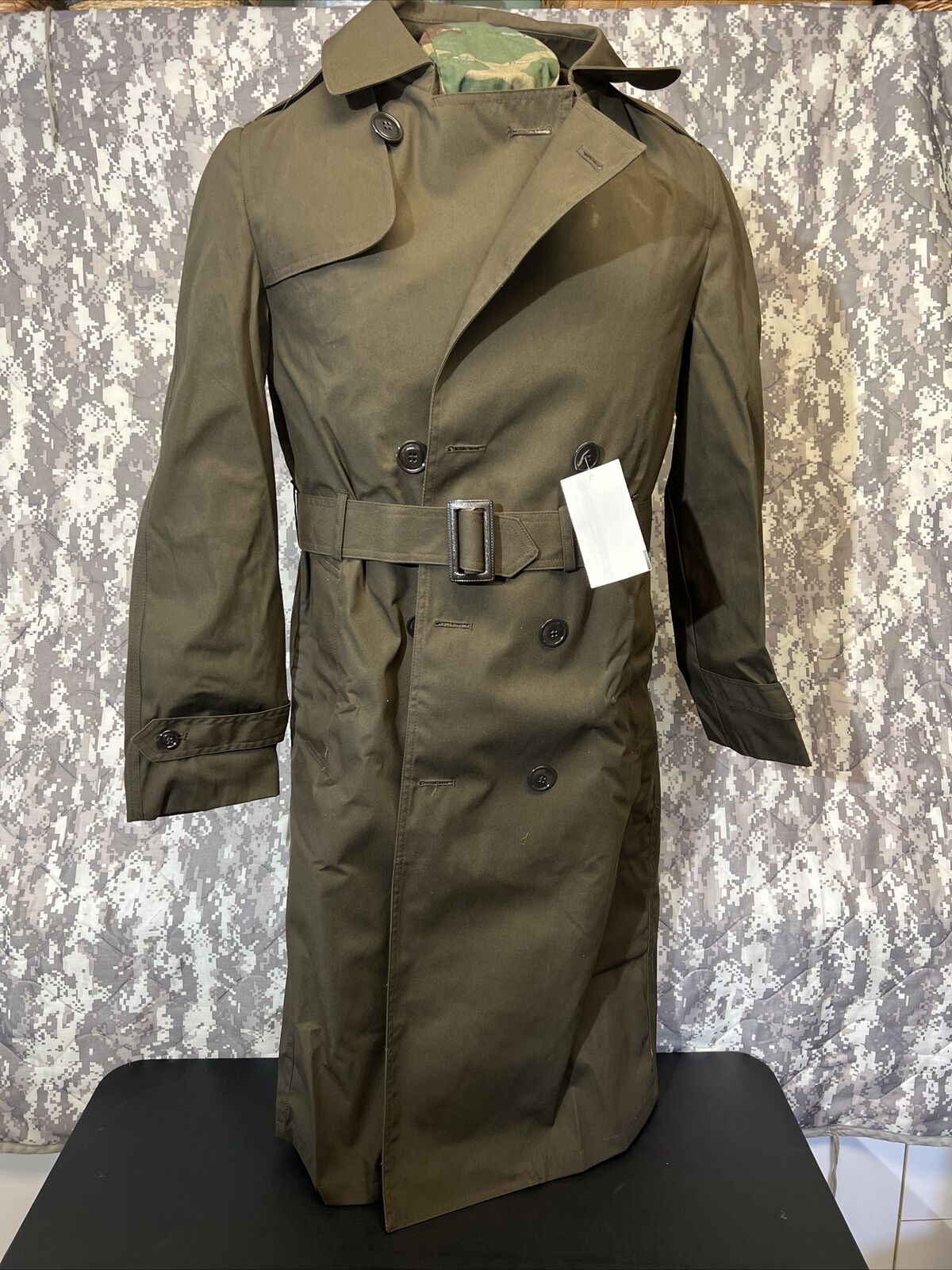 Men’s Coat All Weather Army Green Service Uniform AGSU Trench Coat 42 XL  K-142