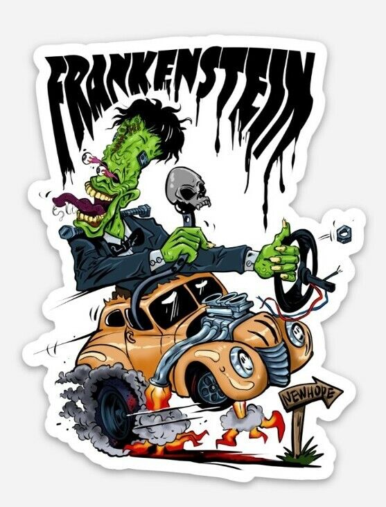 Frankenstein MAGNET - Muscle Car Vintage Old School Performance Rat Fink