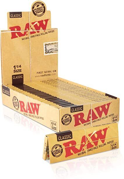 🍃😎🍃  24 X 1 1/4 RAW CLASSIC NATURAL UNREFINED ROLLING PAPERS🍃😎🍃 