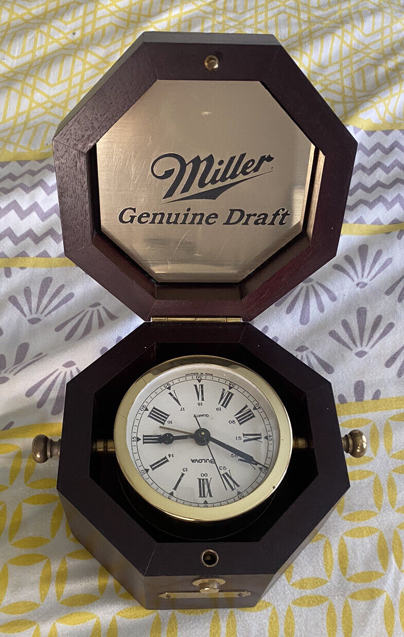 Vintage Miller Genuine Draft Bulova Clock