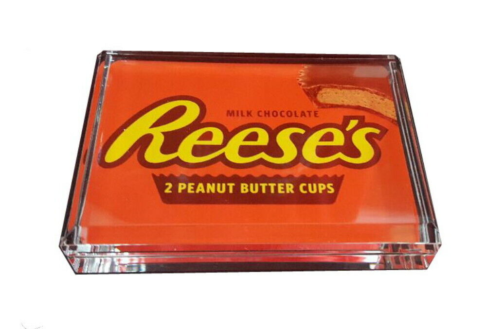 Reese's Peanut Butter Cups Acrylic Executive Display Piece Desk Top Paperweight