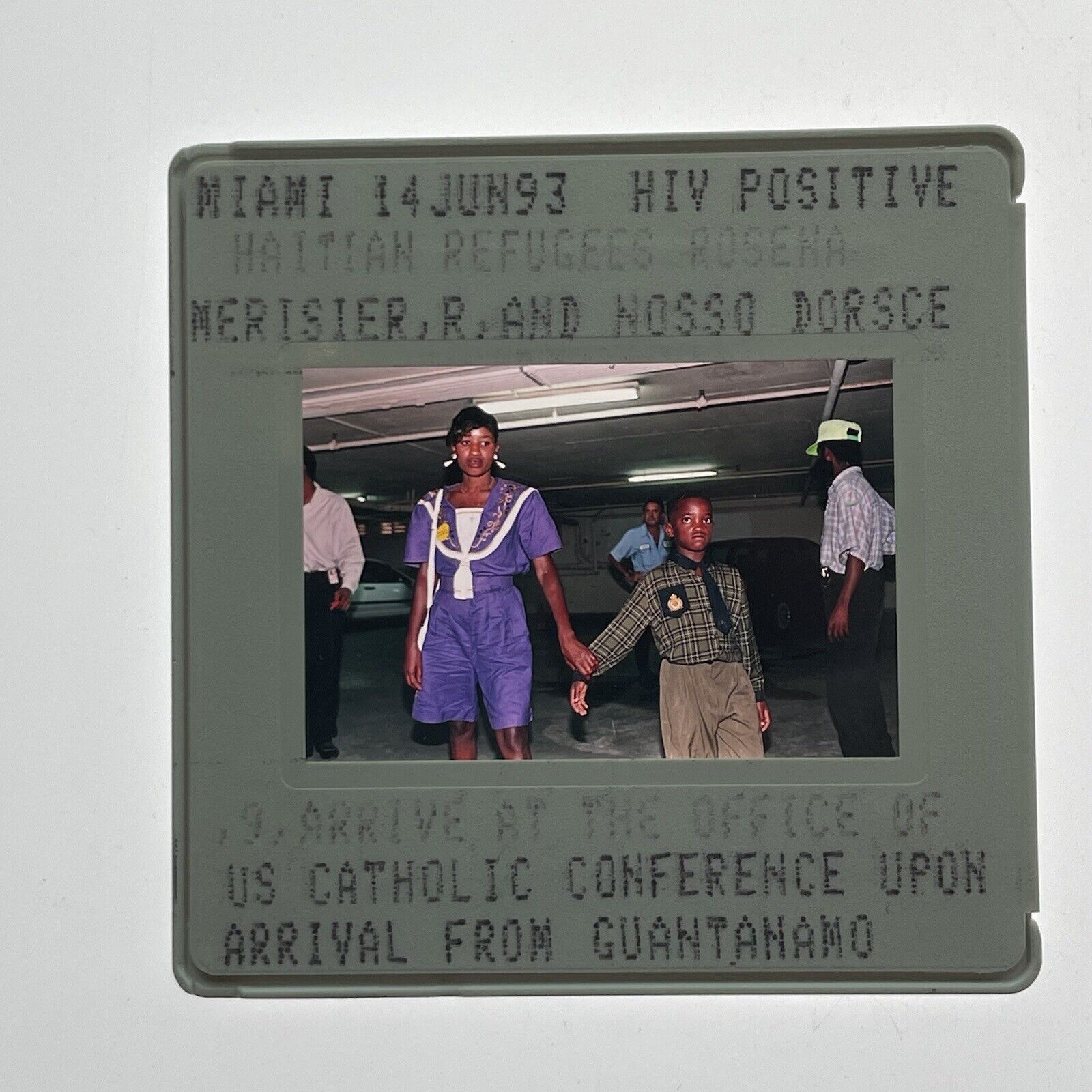 HIV AIDS refugees USA Woman Boy  Health S36315 SD15 35mm Slide