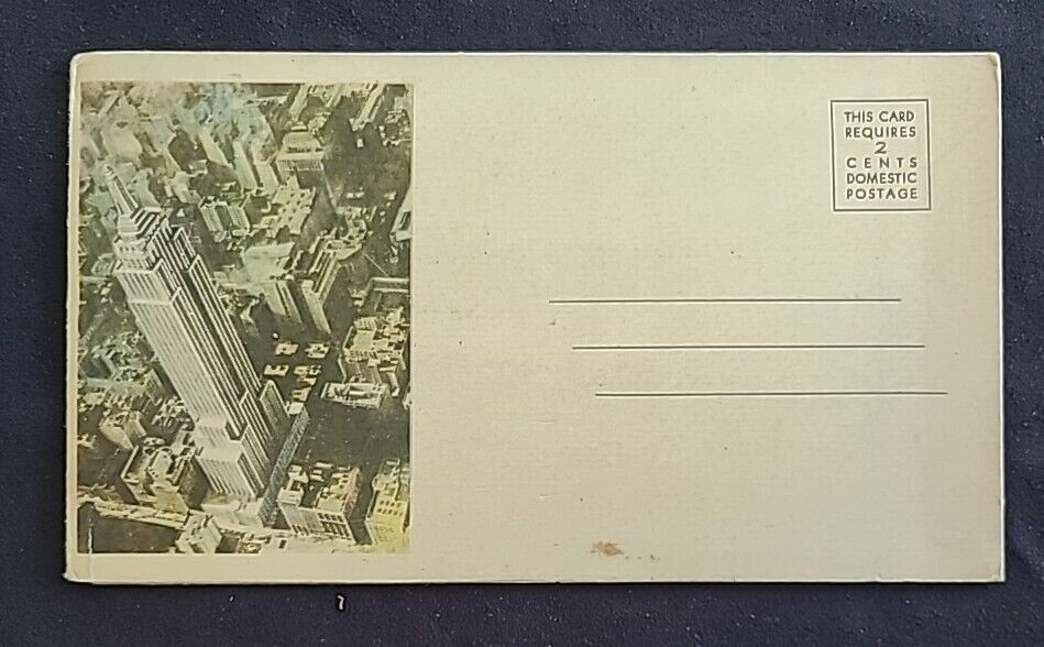 Empire State Building pop-up postcard /1931/ Sherwin,Haas & Co.